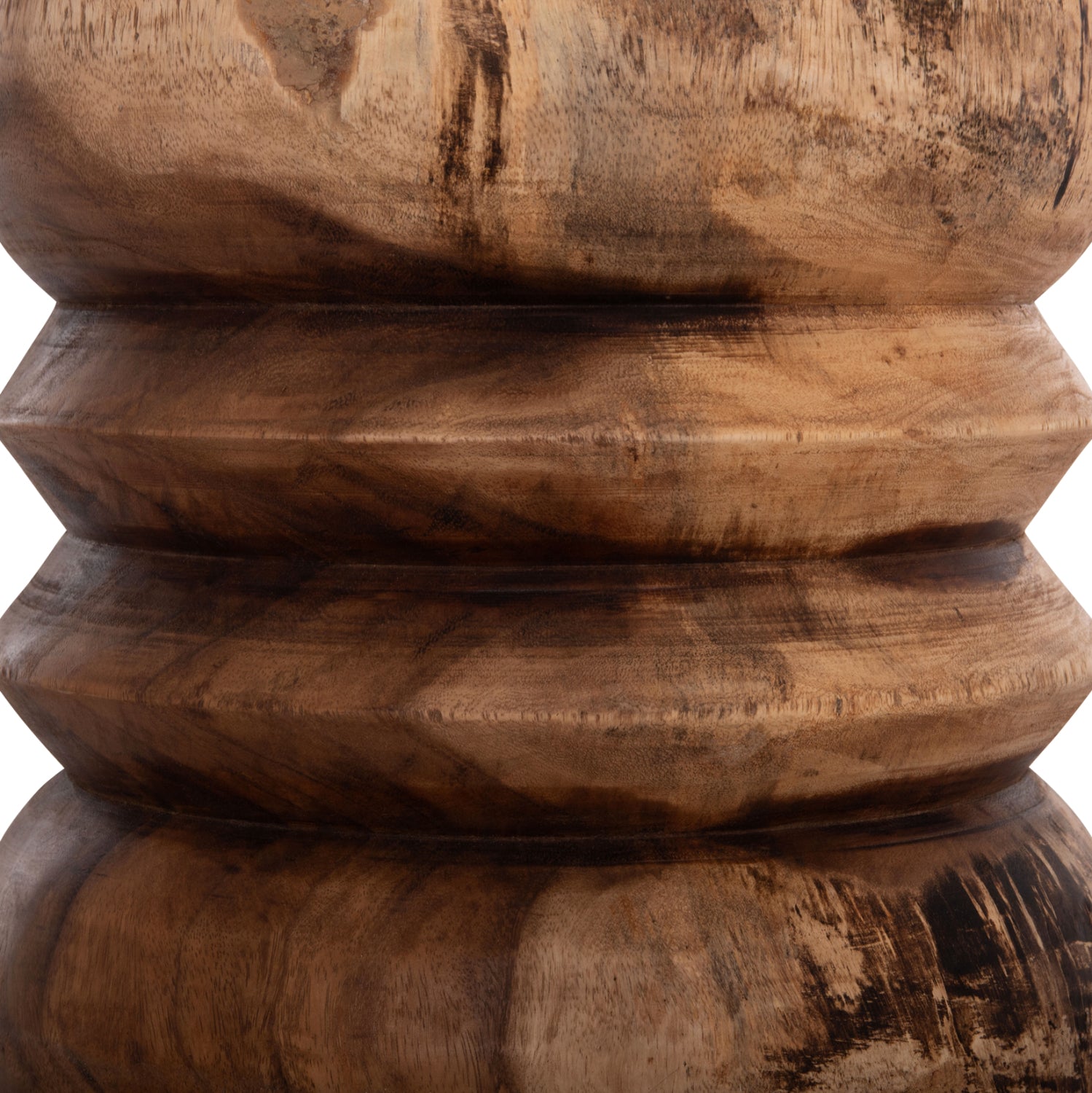 Табуретка BELLOWS масив суар натурал φ40x45см.