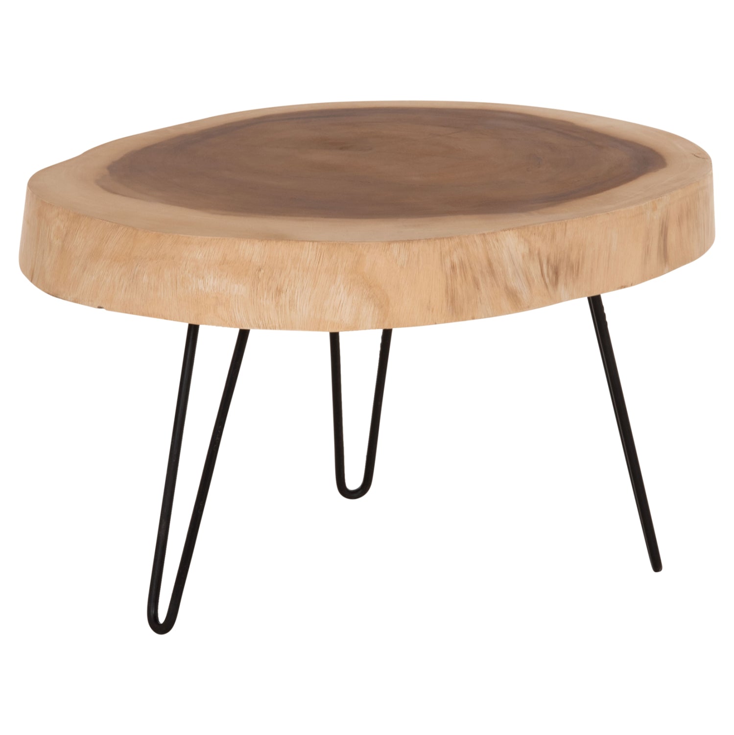 Холна маса SERVON естествено дърво суар-метал крака черни 76х67х44см.