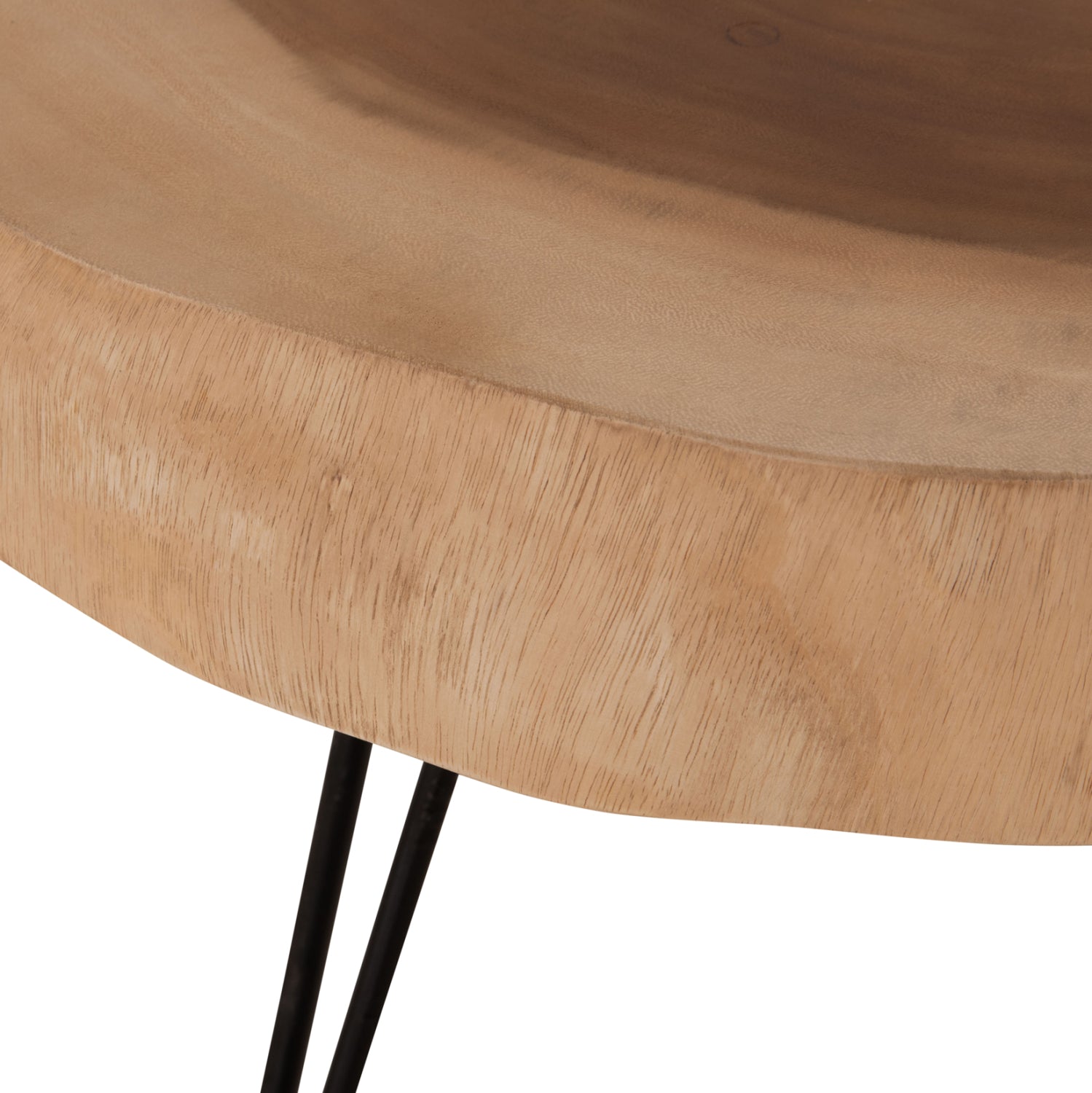 Холна маса SERVON естествено дърво суар-метал крака черни 76х67х44см.