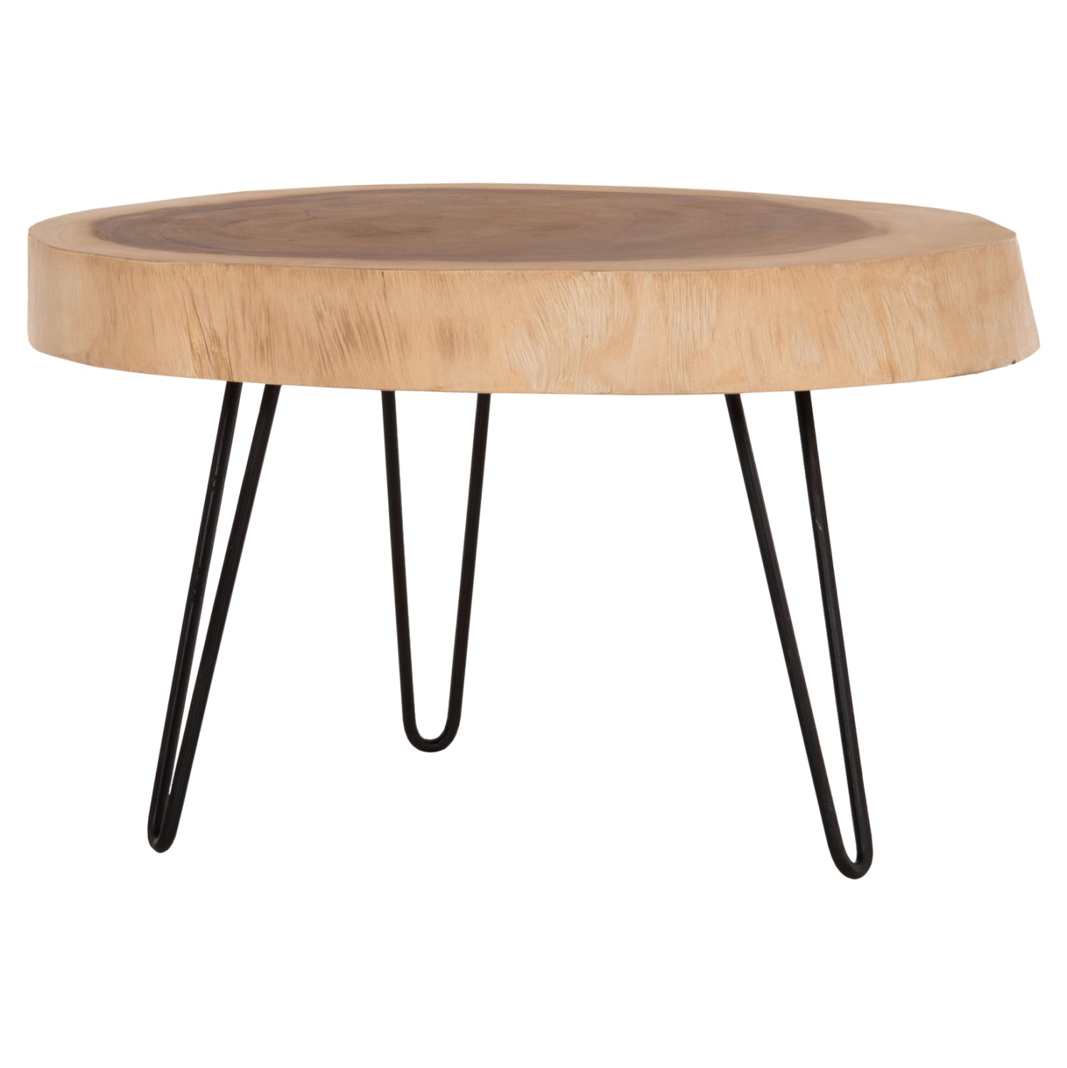 Холна маса SERVON естествено дърво суар-метал крака черни 76х67х44см.