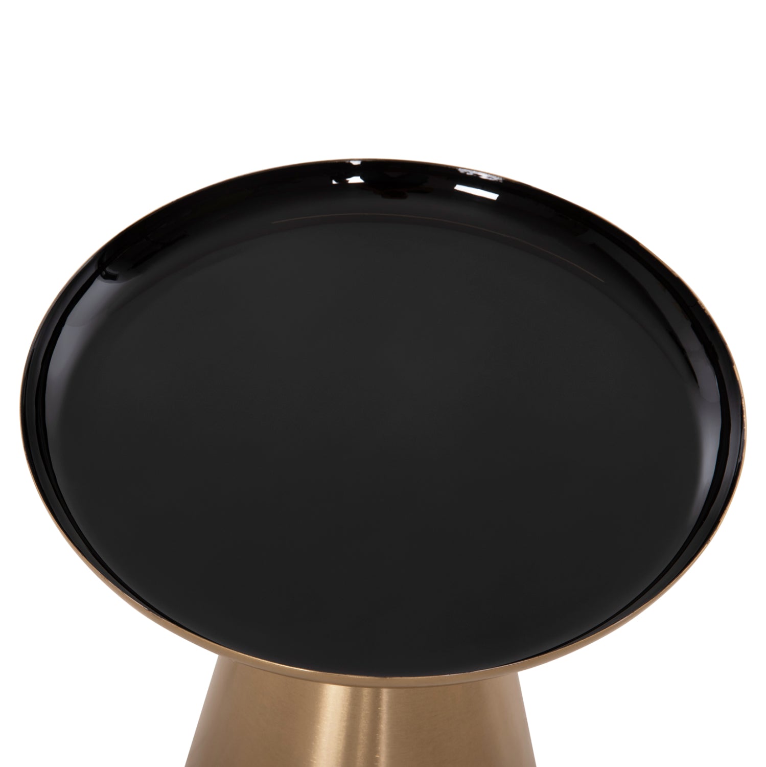 Комплект холни маси 2 бр OLUF златист-черен цвят Φ50 И Φ41см