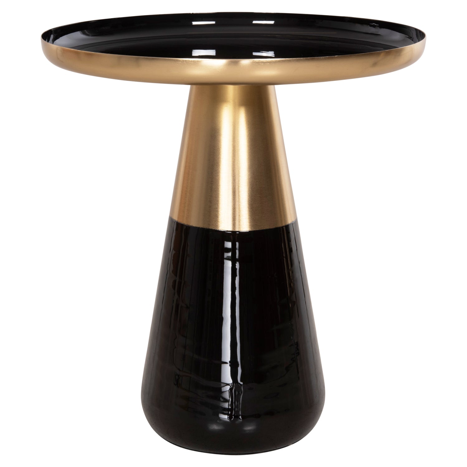 Комплект холни маси OLUF цвят черен-златен Φ50 и Φ41 см.