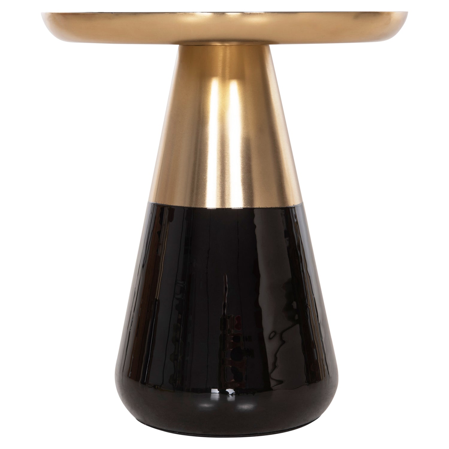 Комплект холни маси OLUF цвят черен-златен Φ50 и Φ41 см.