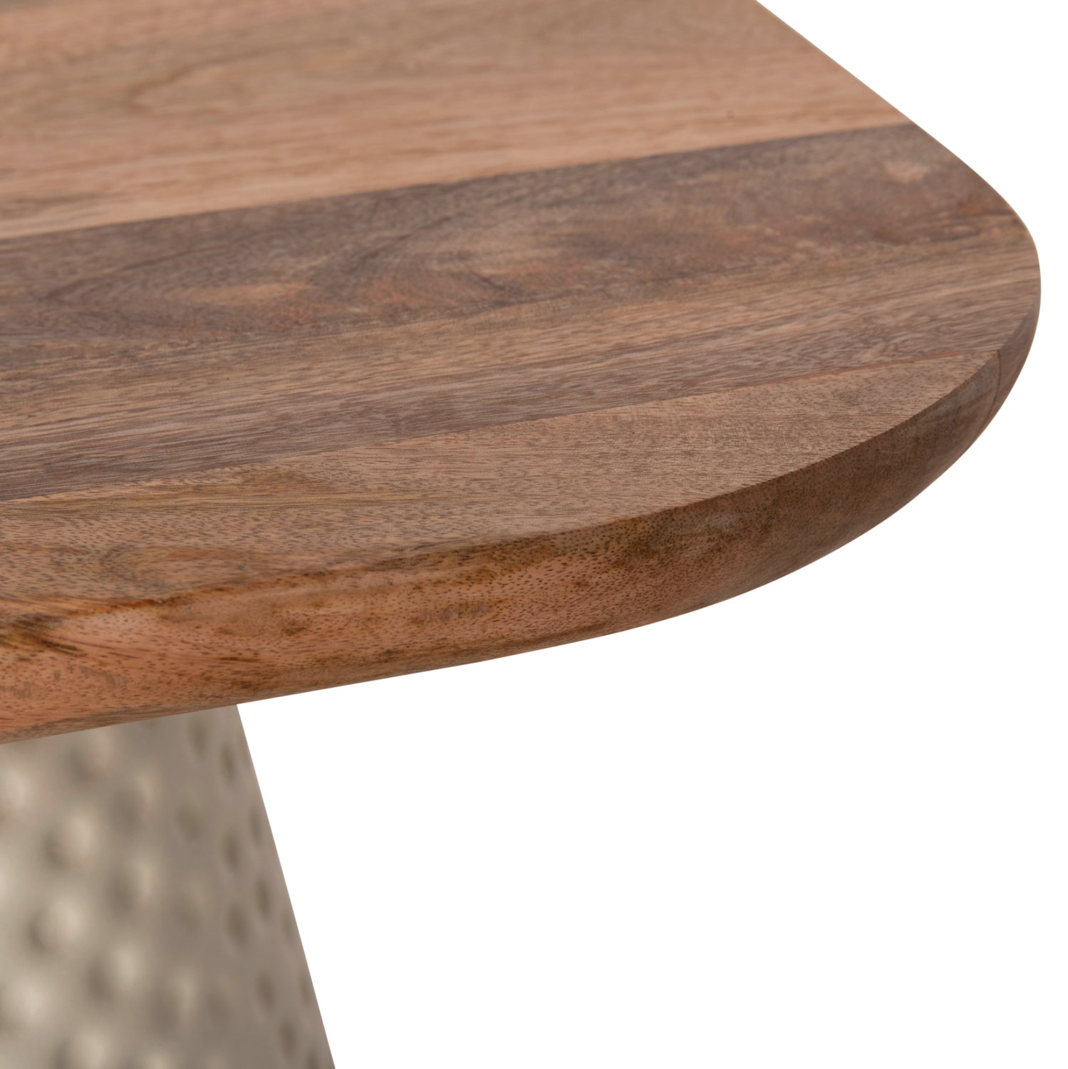 Масичка за кафе 2 бр. Голфър метализирана кремава квадратна плочка манго