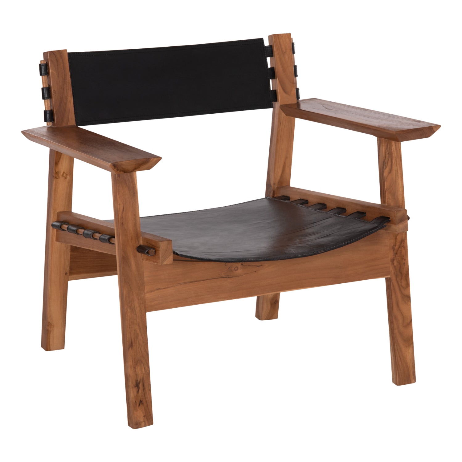 Кресло KONNA цвят натурал-черен 80x64x73