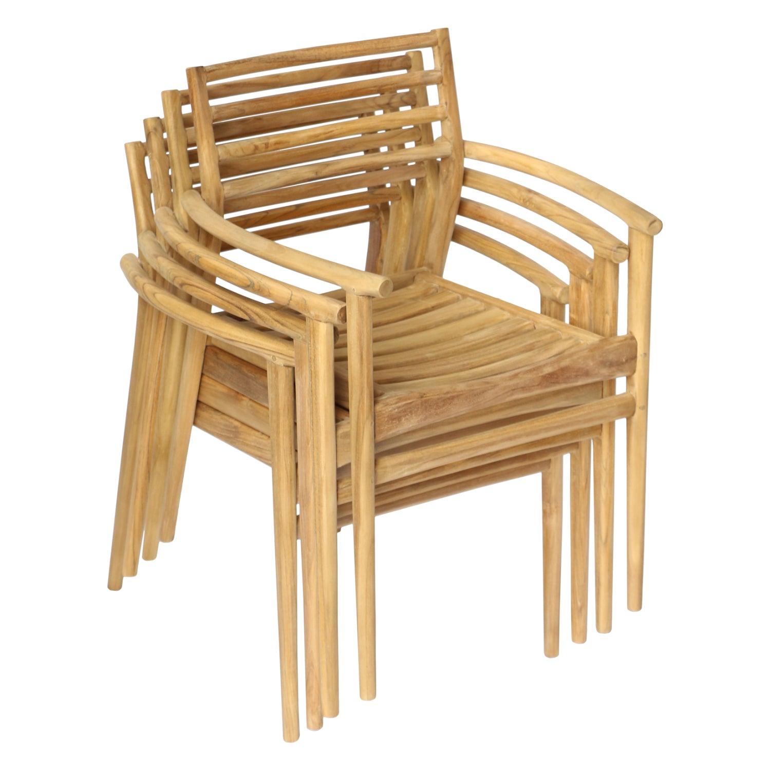 Кресло Майсън натурал тиково дърво 59x60x78,5