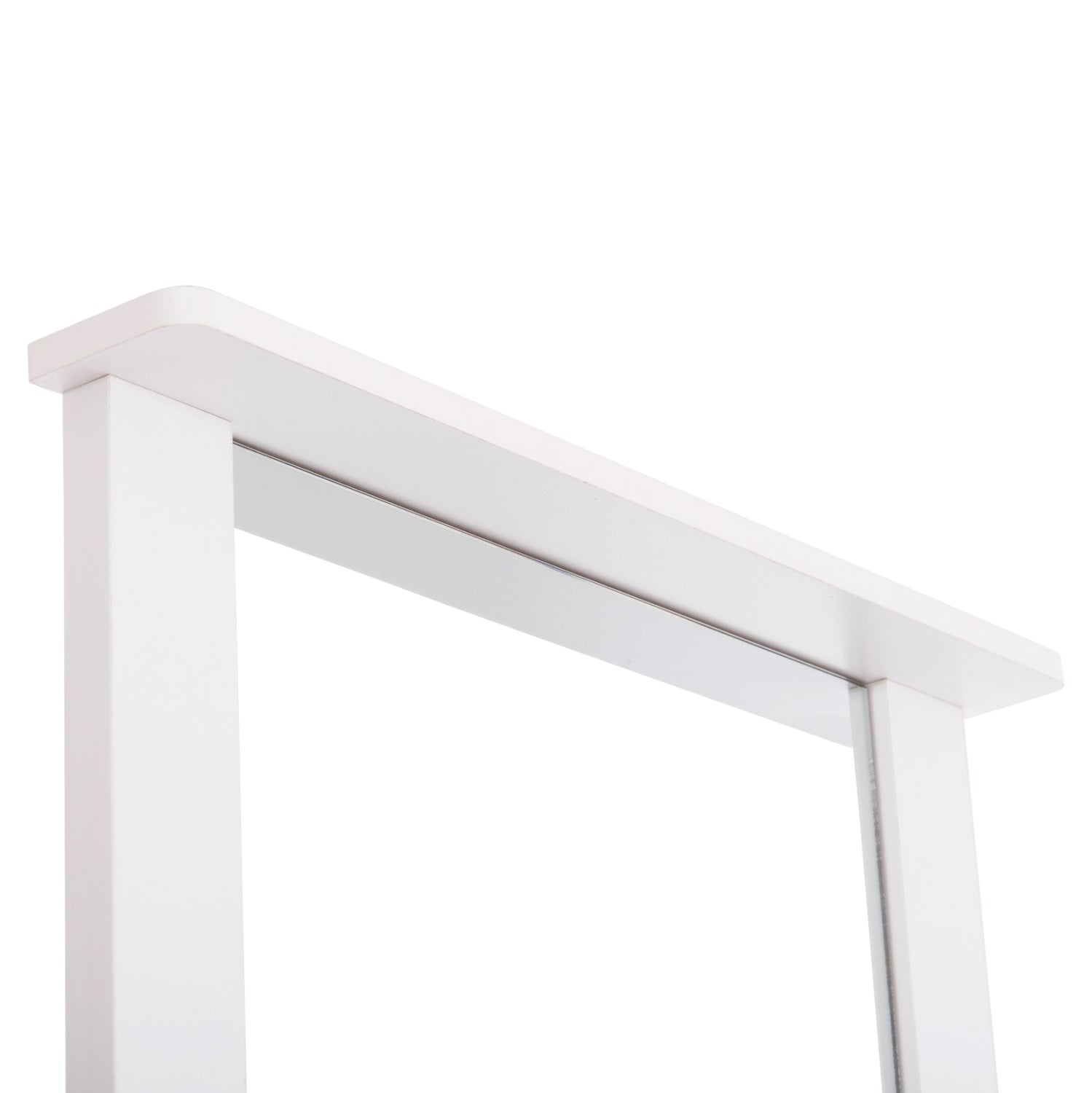 Тоалетка с огледало и табуретка CRYSTEL бял цвят 74x39x155см