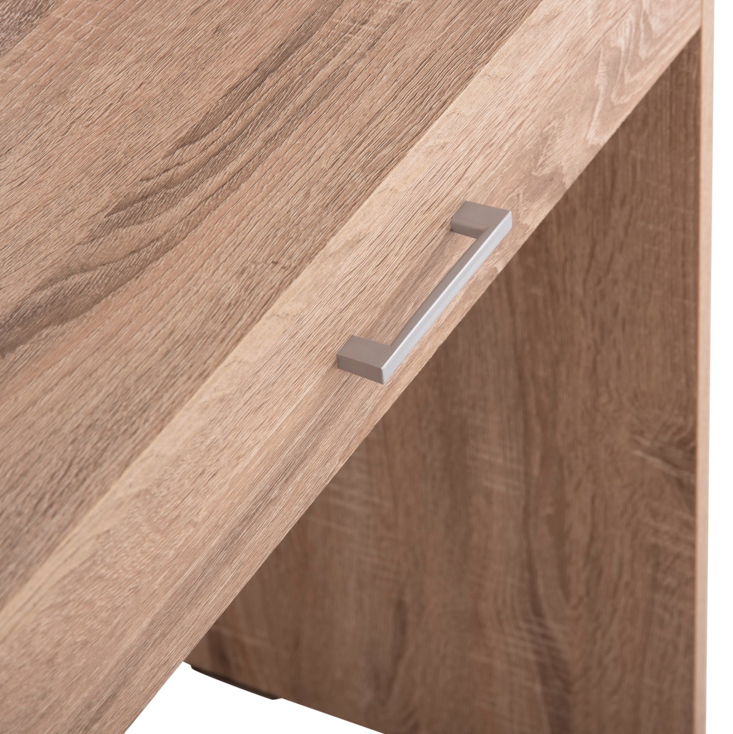 Тоалетка с огледало и табуретка Crystel меламин сонома дъб 74x39x155см