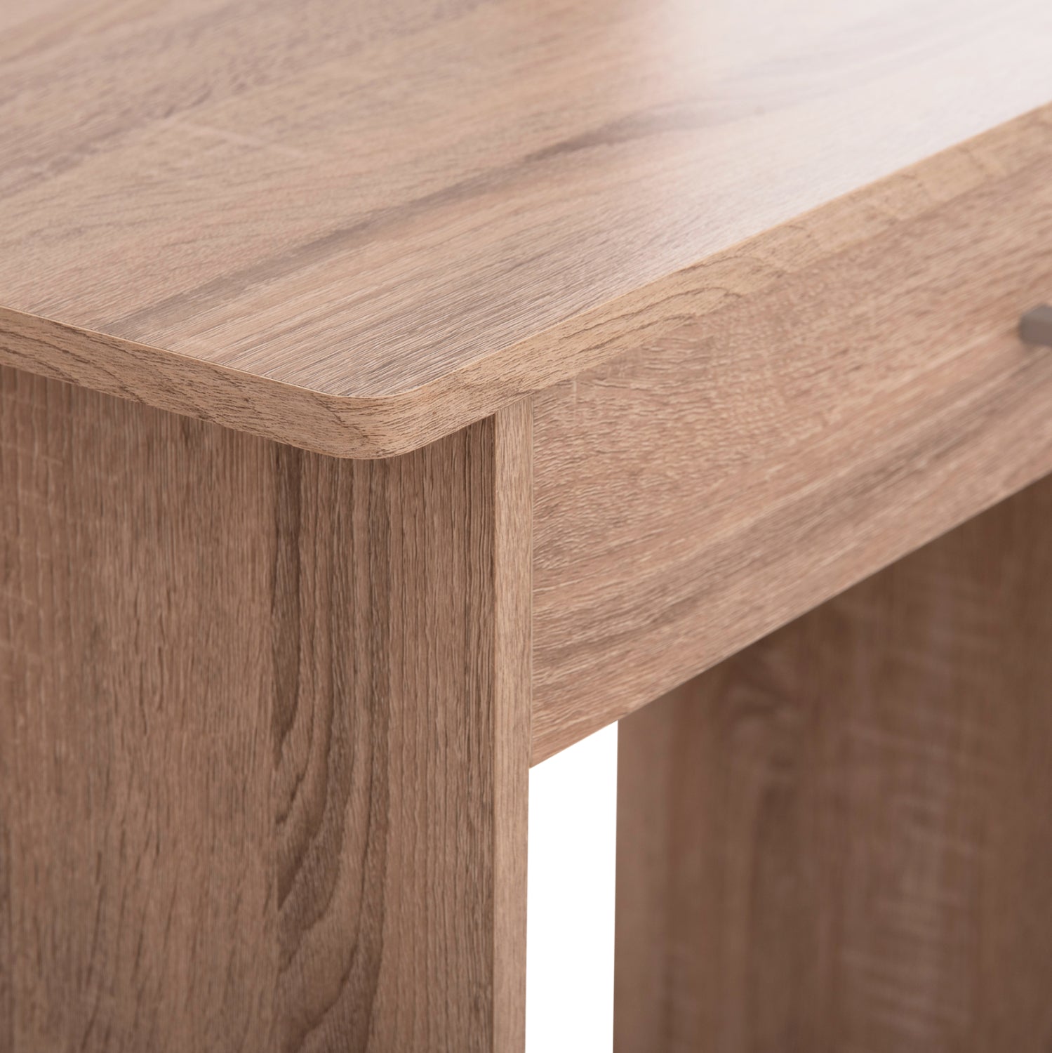 Тоалетка с огледало и табуретка Crystel меламин сонома дъб 74x39x155см