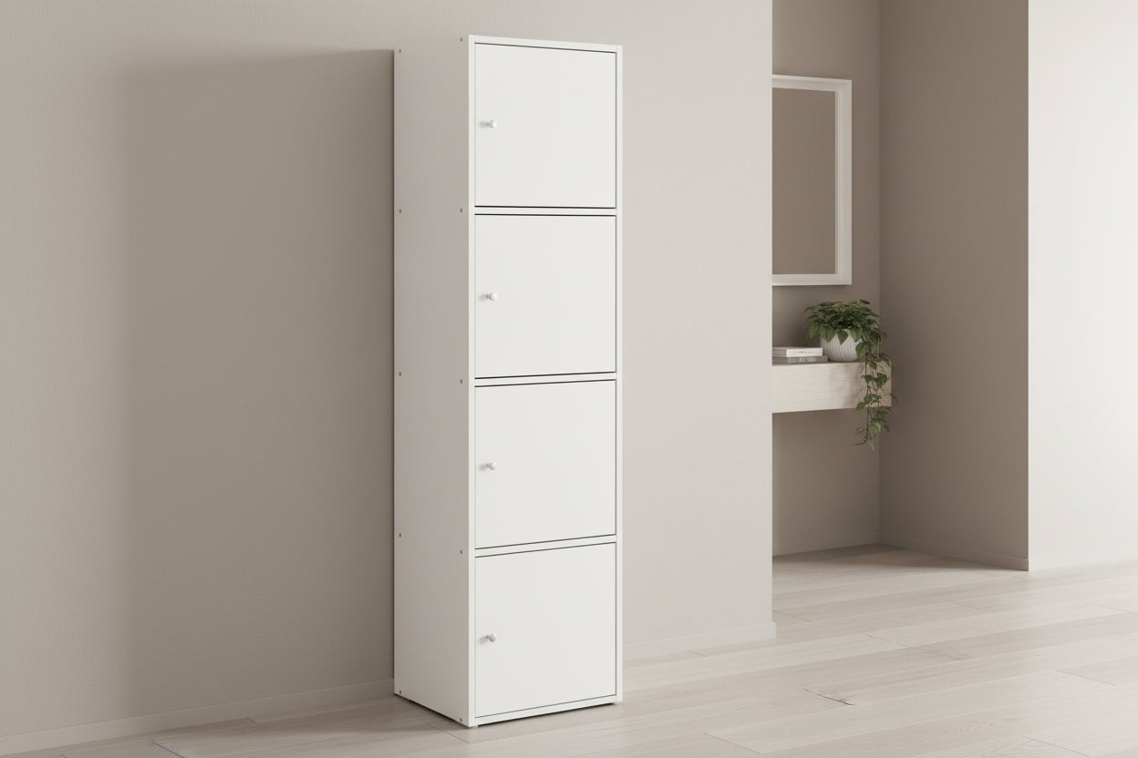 Шкаф SORIANO бял цвят 40x39-41x157см