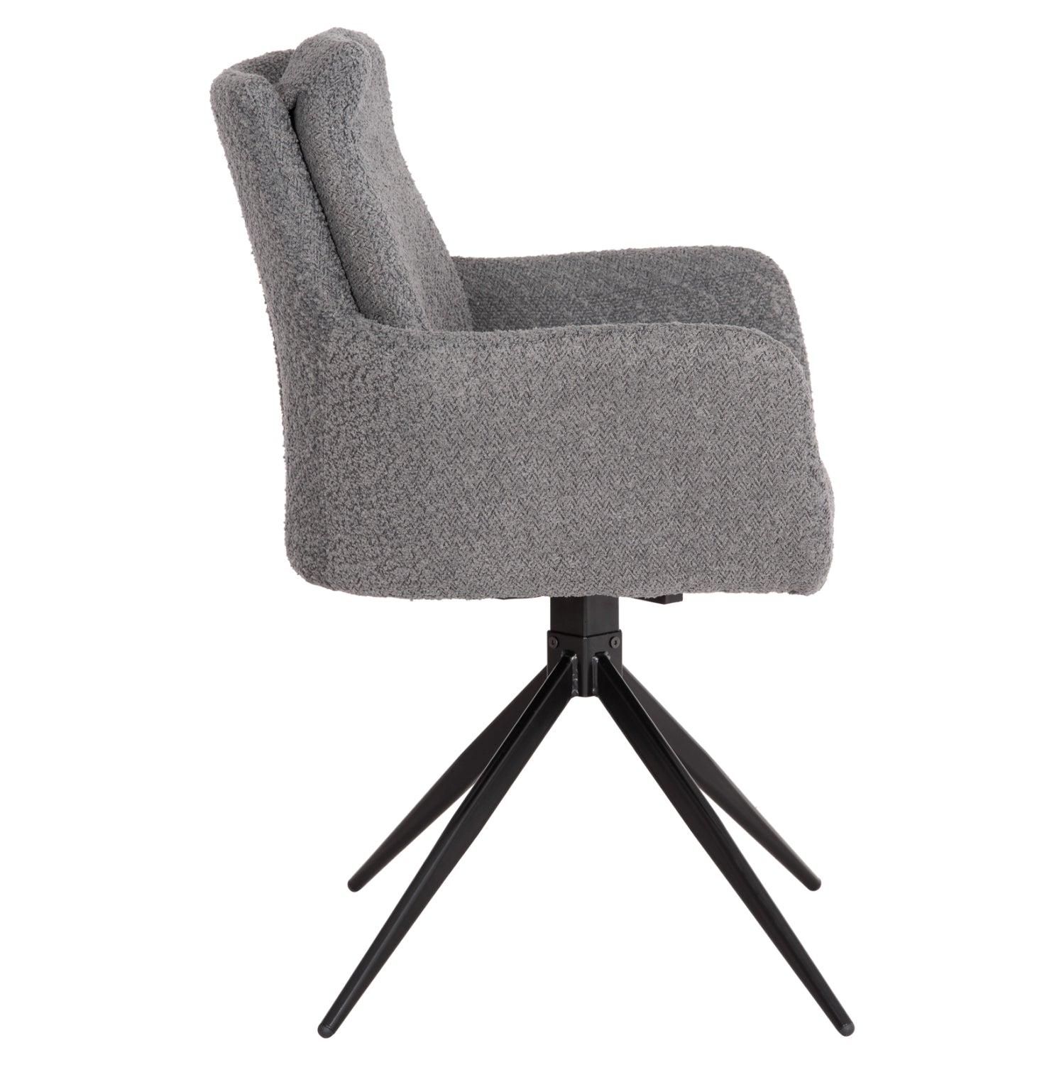 Въртящ се стол Баланс букле сив цвят 62x60x90