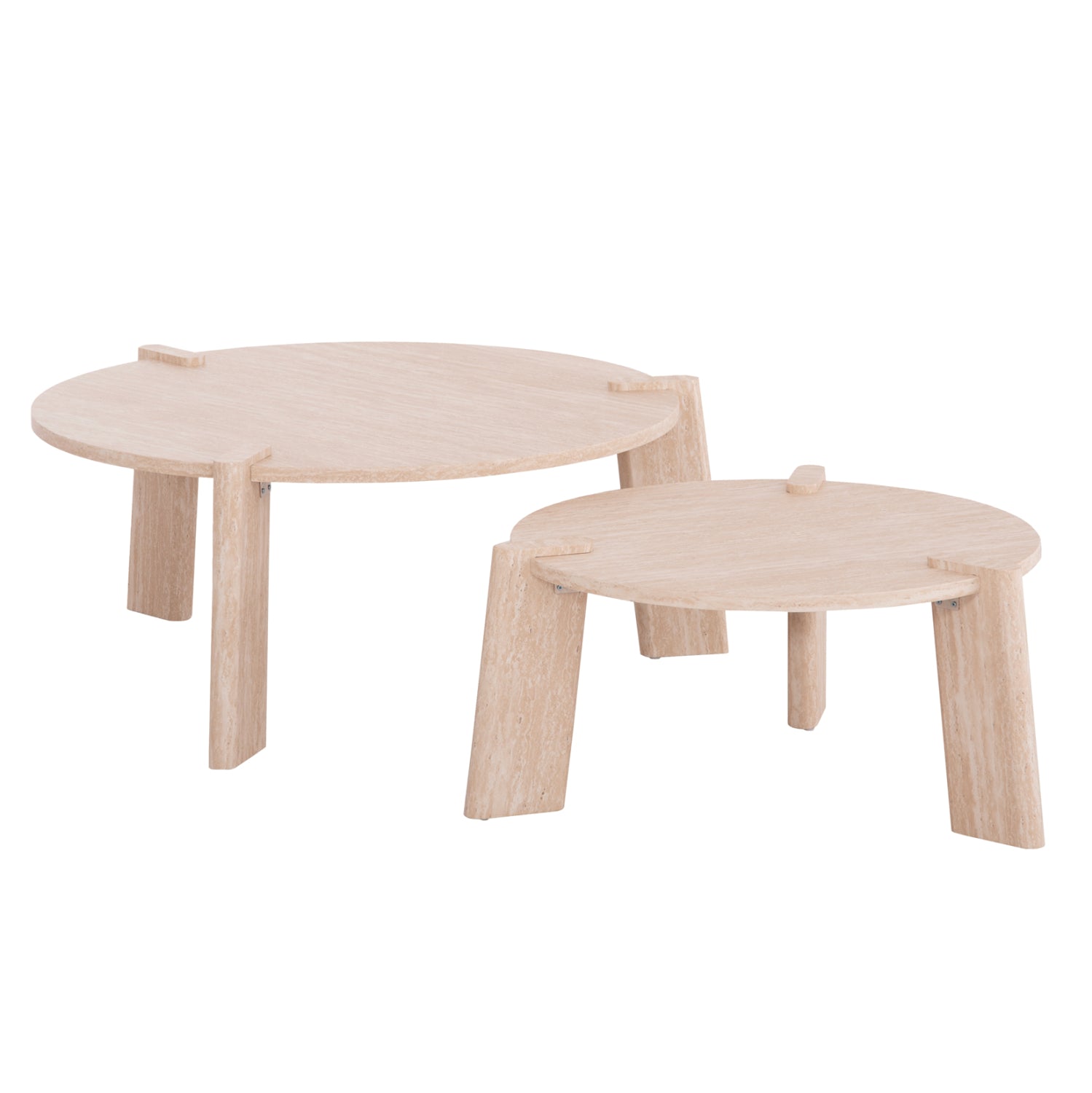 Комплект маси 2 бр EQUIL естествен цвят 66x66см + 87x87см