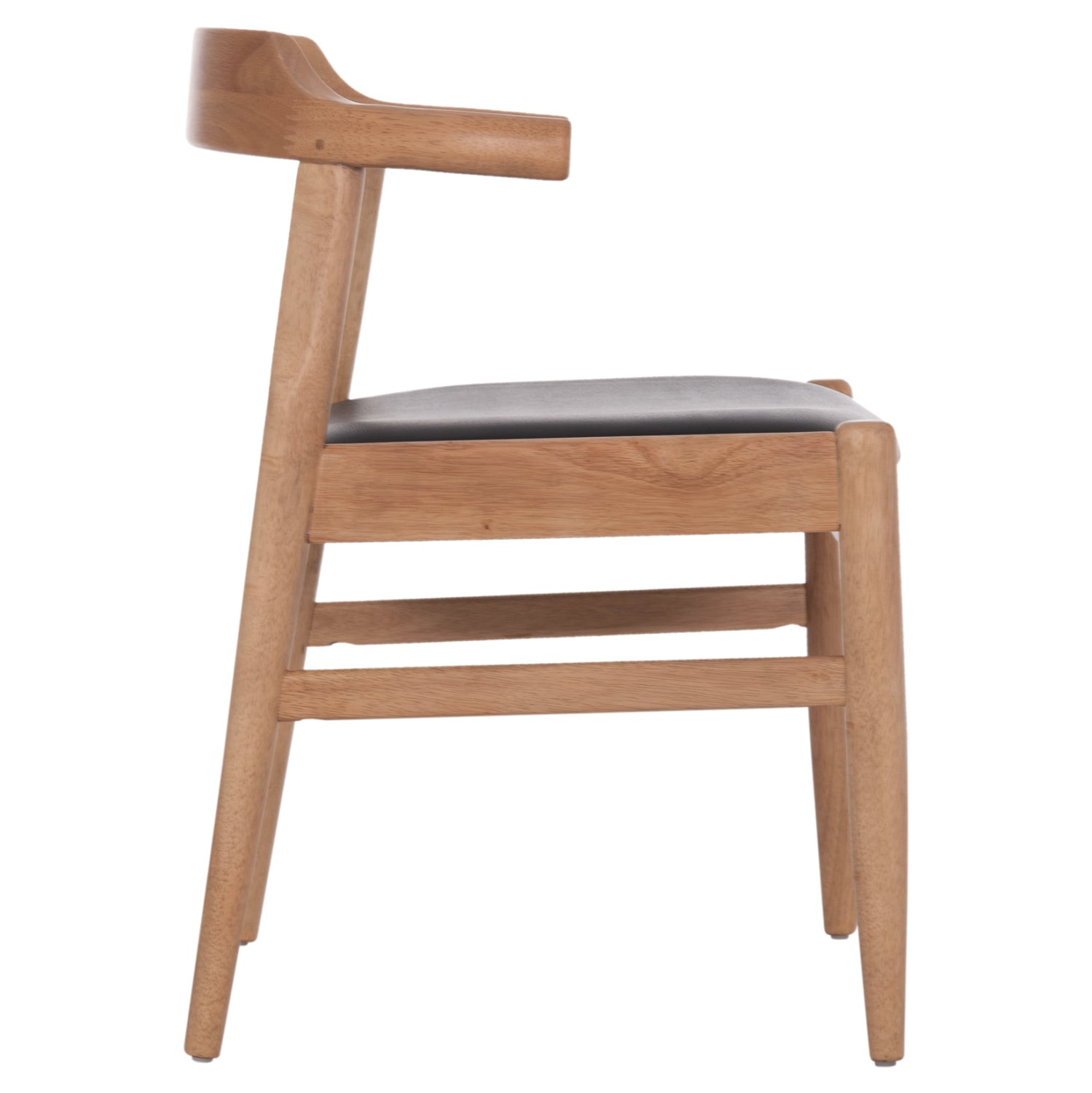 Кресло CERSEI в светъл дъб и pu в черно 57x53x72cm