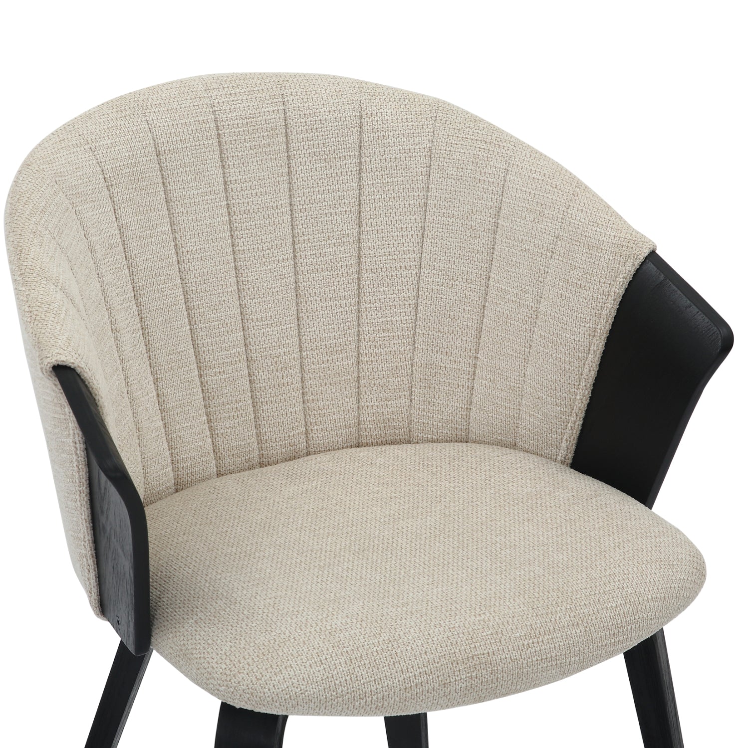 Кресло Джаспър цвят черен-екрю