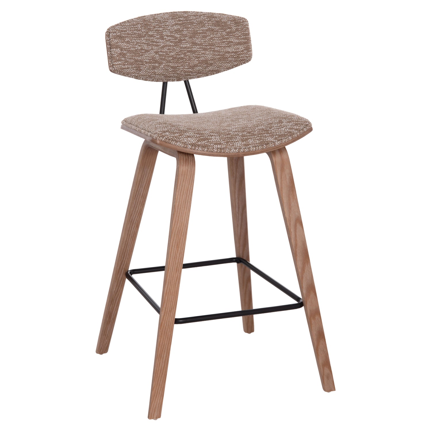 Бар стол INOVER кафяв-бял цвят 50x48x90см