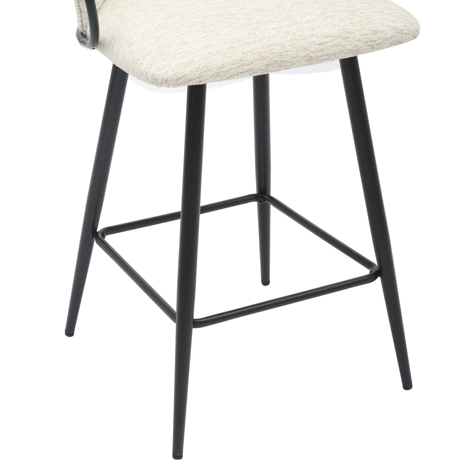 Бар стол NEBOR екрю-черен цвят 53.5x51x90см