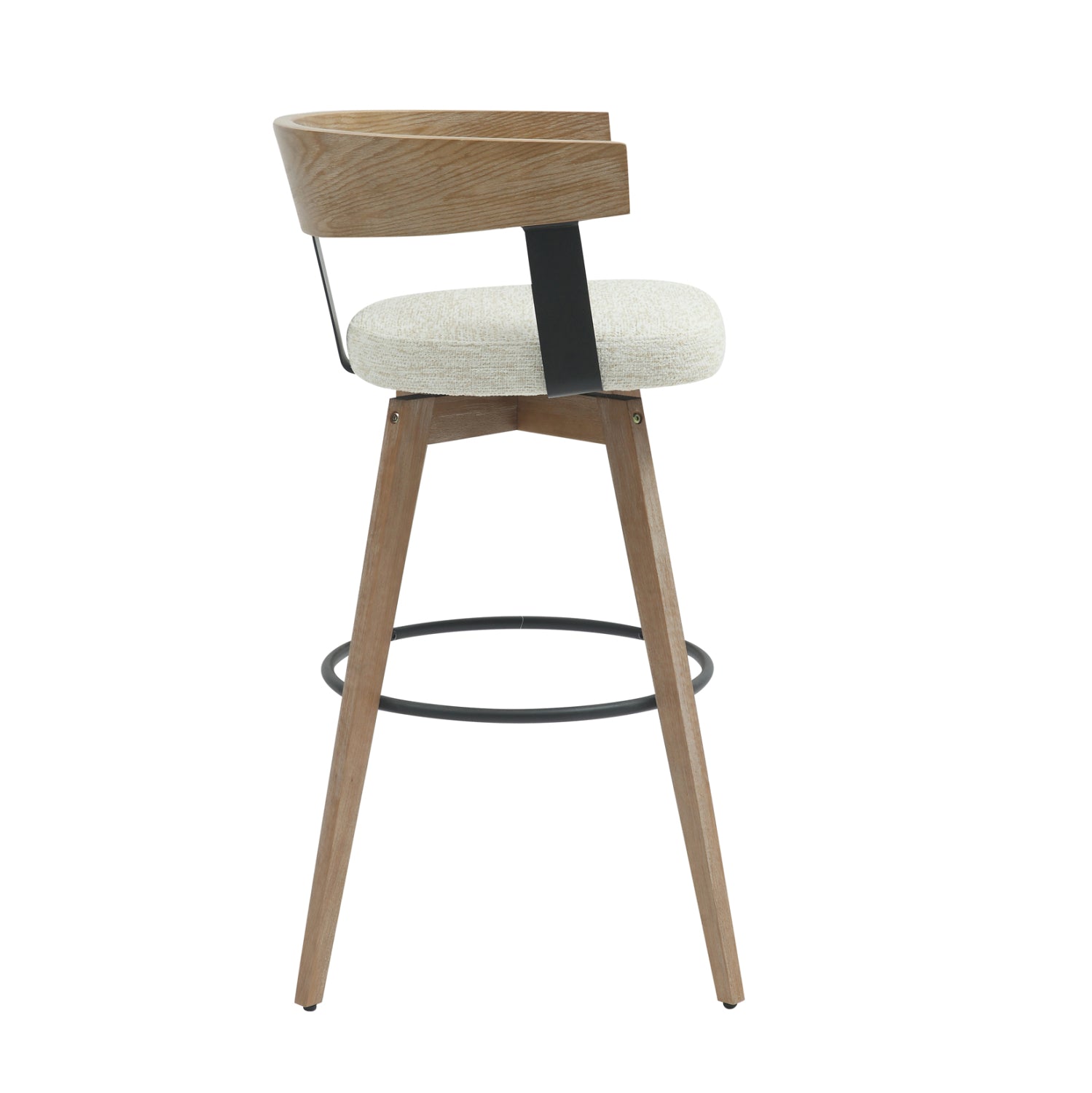 Бар стол LANI цвят натурал-екрю 52.5x50.5x88см