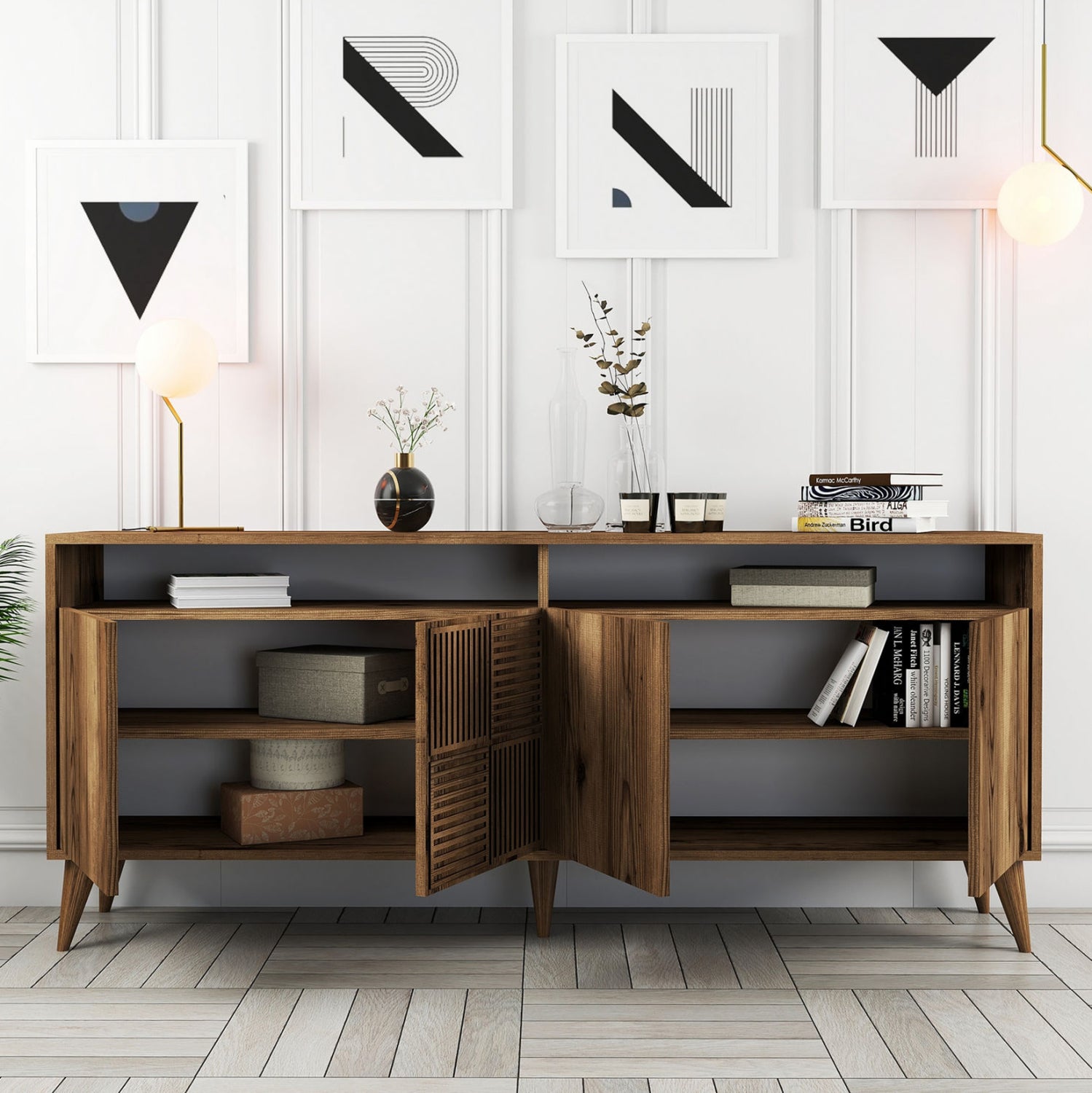 Холна гарнитура 3бр орех-бяло КГ11845.01