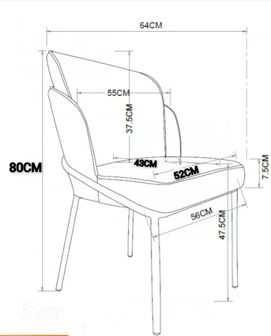 Трапезен стол Донела букле/тъмносив