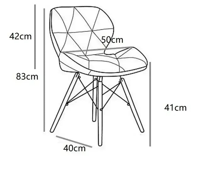 Трапезен стол Мелина Розово кадифе