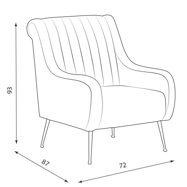 Кресло ANITA - светлобежово HLR