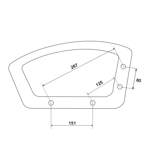 Подлакътник за офис стол 6181 - ляв