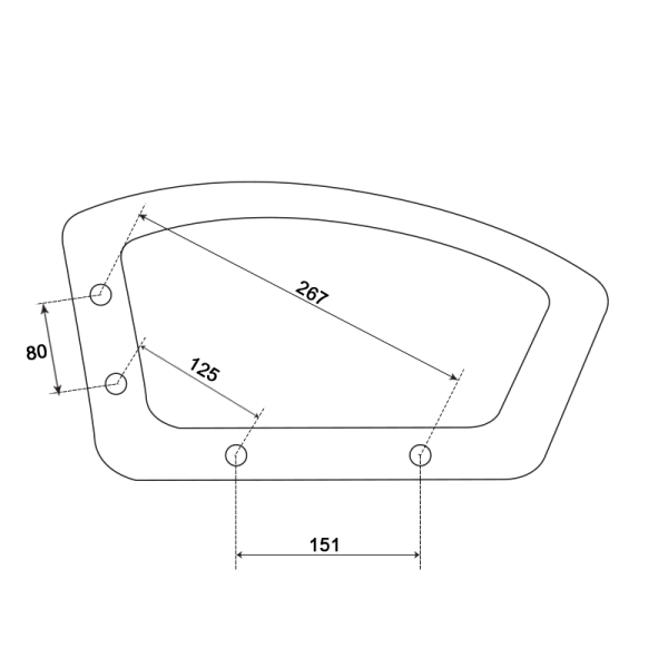 Подлакътник за офис стол 6181 - десен