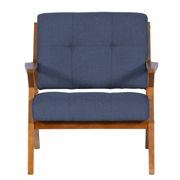 Кресло LUCAS - орех - син