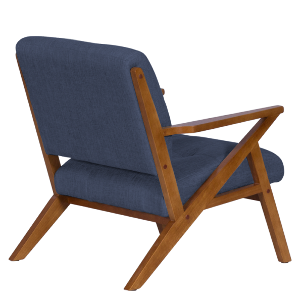 Кресло LUCAS - орех - син