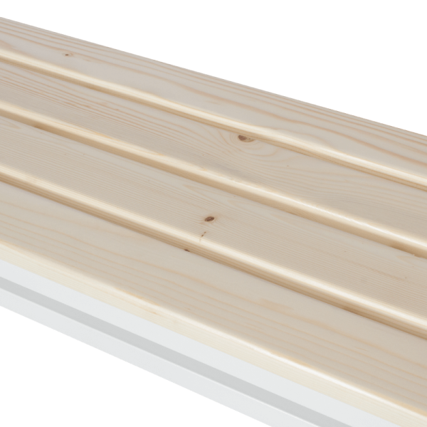 Пейка за съблекалня Carmen 150-1 - 150x40.5x42.5 см - бяла