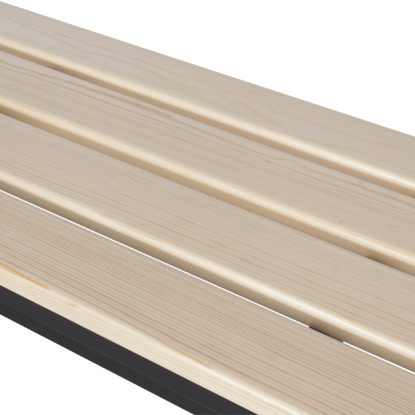 Пейка за съблекалня Carmen 150-1 - 150x40.5x42.5 см - черна