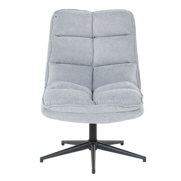 Кресло с табуретка JANET - светлосиво