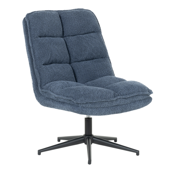 Кресло с табуретка JANET - синьо