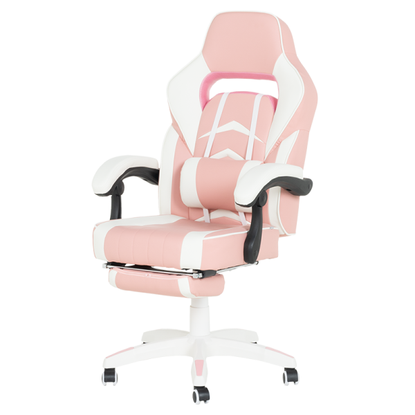Геймърски стол Carmen 6314 - бял-розов
