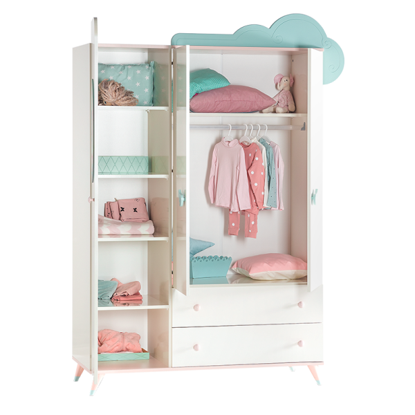 Трикрилен детски гардероб UNICORN