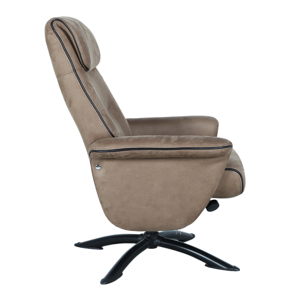 Кресло с табуретка EMA - кафяво