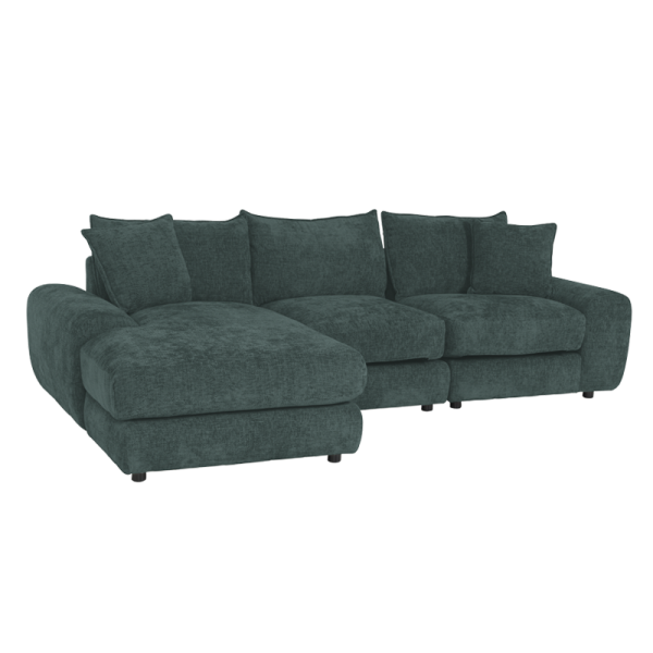 Ъглов диван INONGO ляв - аквамарин