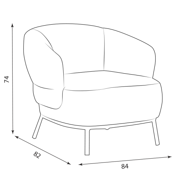Кресло AURORA - тъмносив WA