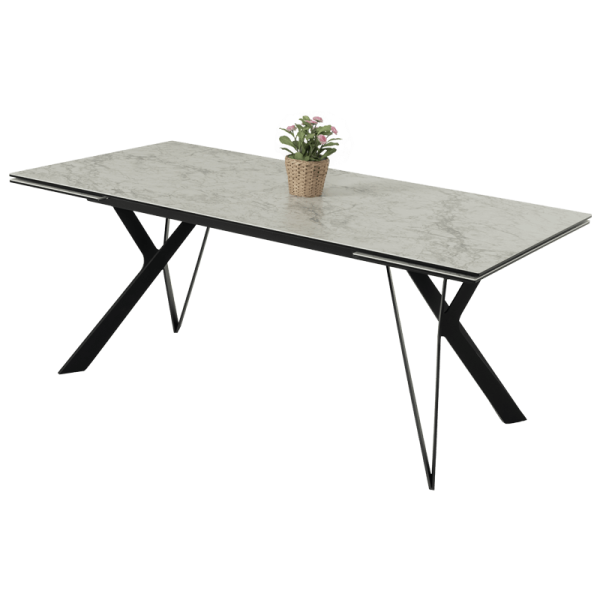 Разтегателна трапезна маса MARKI - бяла