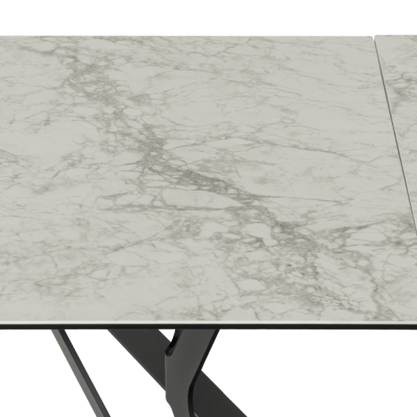 Разтегателна трапезна маса MARKI - бяла