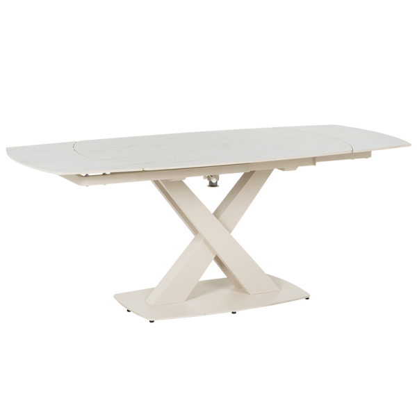 Разтегателна трапезна маса MATEO - крем