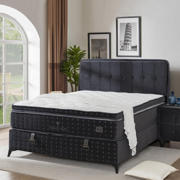 Тапицирана спалня с матрак DIAMOND PRIME 160 x 200 - антрацит 14