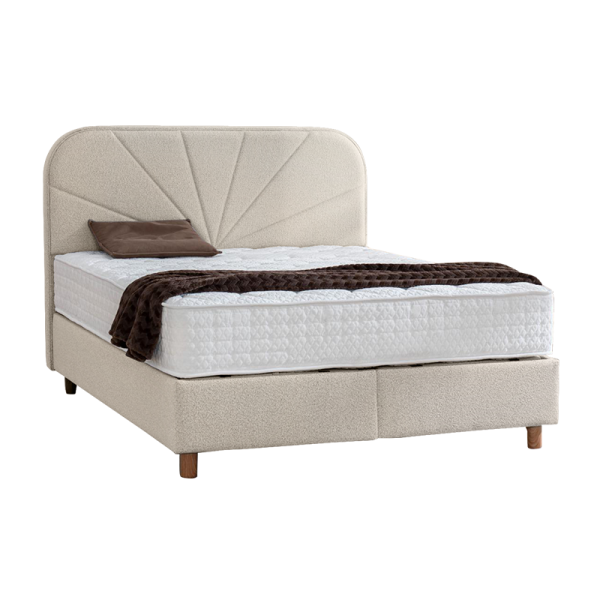 Тапицирана спалня с матрак DELUX PREMIUM 180 x 200 - крем