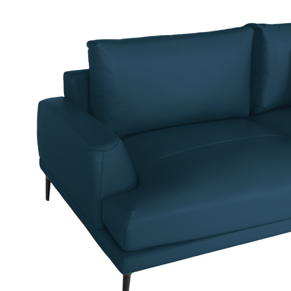 Кожен диван - тройка GRASTEN LUX - син