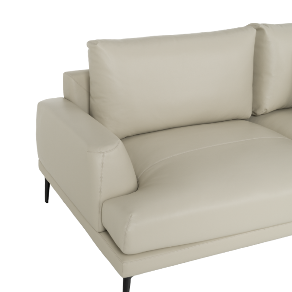 Кожен диван - тройка GRASTEN LUX - бежов