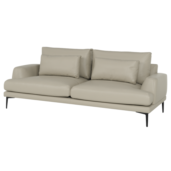 Кожен диван - тройка GRASTEN LUX - бежов