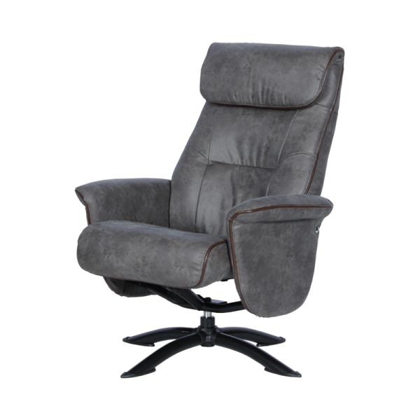 Кресло с табуретка EMA - сиво