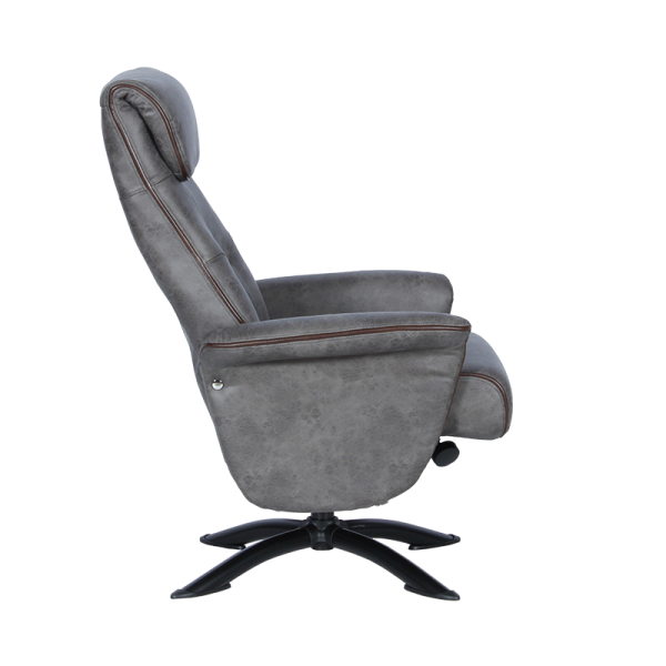 Кресло с табуретка EMA - сиво