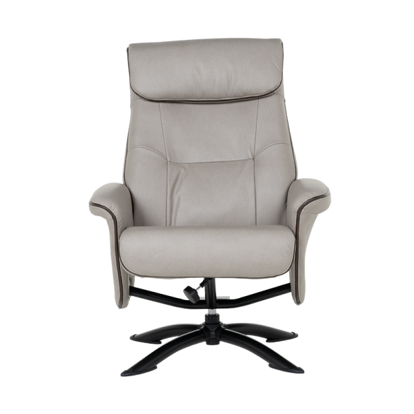 Кресло с табуретка EMA - светлосиво