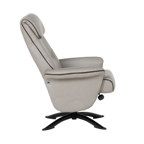 Кресло с табуретка EMA - светлосиво